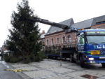 Arrivée du sapin de Noël sur la Grand’Place du Roeulx